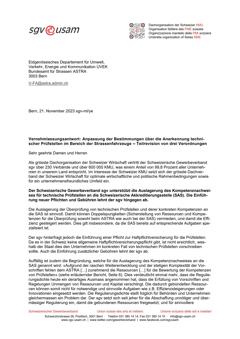  Anpassung der Bestimmungen über die Anerkennung techni- scher Prüfstellen im Bereich der Strassenfahrzeuge – Teilrevision von drei Verordnungen