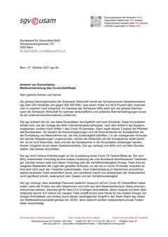  Antwort zur Konsultation Weiterentwicklung des Covid-Zertifikats