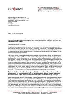  Änderung der Verordnung über die Miete und Pacht von Wohn- und Geschäftsräumen (VMWG) - mit Fragebogen