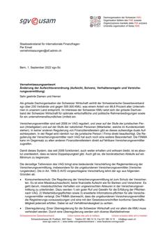  Änderung der Aufsichtsverordnung (Aufsicht, Solvenz, Verhaltensregeln und Versicherungsvermittlung)