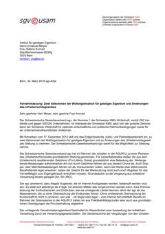  Vernehmlassung: Zwei Abkommen der Weltorganisation für geistiges Eigentum und Änderungen des Urheberrechtsgesetzes