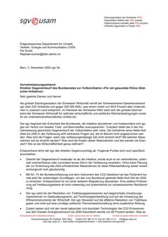  Direkter Gegenentwurf des Bundesrates zur Volksinitiative «Für ein gesundes Klima (Gletscher-Initiative)»