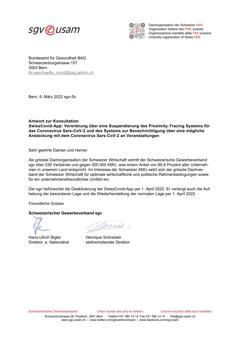  SwissCovid-App: Verordnung über eine Suspendierung des Proximity-Tracing Systems für das Coronavirus Sars-CoV-2 und des Systems zur Benachrichtigung...