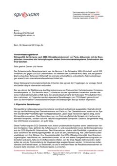  Klimapolitik der Schweiz nach 2020: Klimaübereinkommen von Paris, Abkommen mit der Europäischen Union über die Verknüpfung der beiden Emissionshandelssysteme, Totalrevision CO2-Gesetz