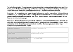  Verordnungsentwürfe Verwendungsbeschränkungen und Verbote, zur Sofortkontingentierung, zur Kontingentierung, zur Netzabschaltung im Bereich Strom ...
