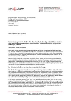  20.456 n Pa.Iv. Candinas Martin. Unnötige und schädliche Beschränkung des Zweitwohnungsgesetzes in Sachen Abbruch und Wiederaufbau von altrechtlichen Wohnungen aufheben