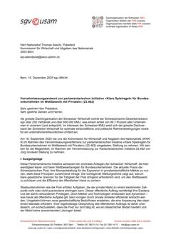  Parlamentarischen Initiative «Klare Spielregeln für Bundesunternehmen im Wettbewerb mit Privaten» (23.462)