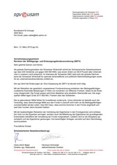  Vernehmlassungsantwort Revision der Stilllegungs- und Entsorgungsfondsverordnung (SEFV)
