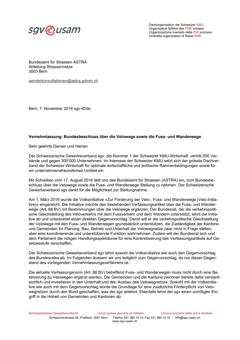  Vernehmlassung: Bundesbeschluss über die Velowege sowie die Fuss- und Wanderwege