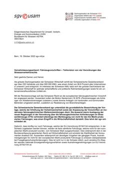  Fahrzeugvorschriften – Teilrevision von vier Verordnungen des Strassenverkehrsrechts