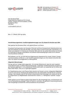  Ausführungsbestimmungen zum CO2-Gesetz für die Zeit nach 2024