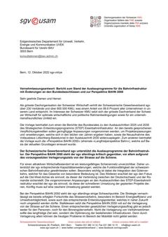  Bericht zum Stand der Ausbauprogramme für die Bahninfrastruktur mit Änderungen an den Bundesbeschlüssen und zur Perspektive BAHN 2050