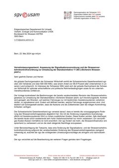  Anpassung der Signalisationsverordnung und der Strassenverkehrskontrollverordnung zur Umsetzung der Standesinitiative 17.304 («Sicherere Strassen jetzt!»)