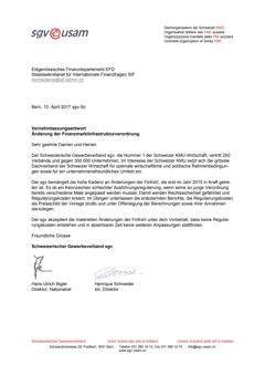  Vernehmlassungsantwort Änderung der Finanzmarktinfrastrukturverordnung